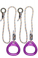 Детские гимнастические кольца треугольные  для ДСК фиолетовые КГ02В - магазин СпортДоставка. Спортивные товары интернет магазин в Коврове 