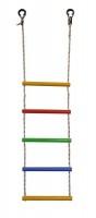 Детская веревочная лестница для ДСК 5 перекладин цвет радуга ЛВ5-3В - магазин СпортДоставка. Спортивные товары интернет магазин в Коврове 